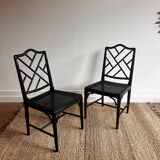 2 Chippendale chairs "Faux bamboo"
