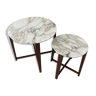 Tables Flexform marbre calacatta et bois