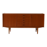 Danish sideboard in teak with central drawers. Denmark, late 1950s
