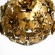 Beautiful floral-style spherical metal ceiling lamp, 1970s Regency design