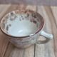 Antique ironstone cup from Sarreguemines, Kyoto polychrome model.