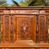Walnut Cabinet with Marble Inlays Renaissance Style