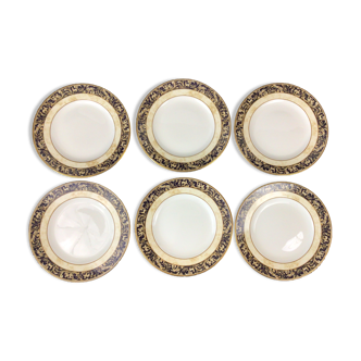 Set of 6 flat plates Wedgwood Cornucopia