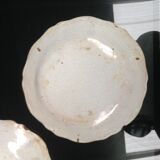 Pair of plates country flowers setting pattern earthenware