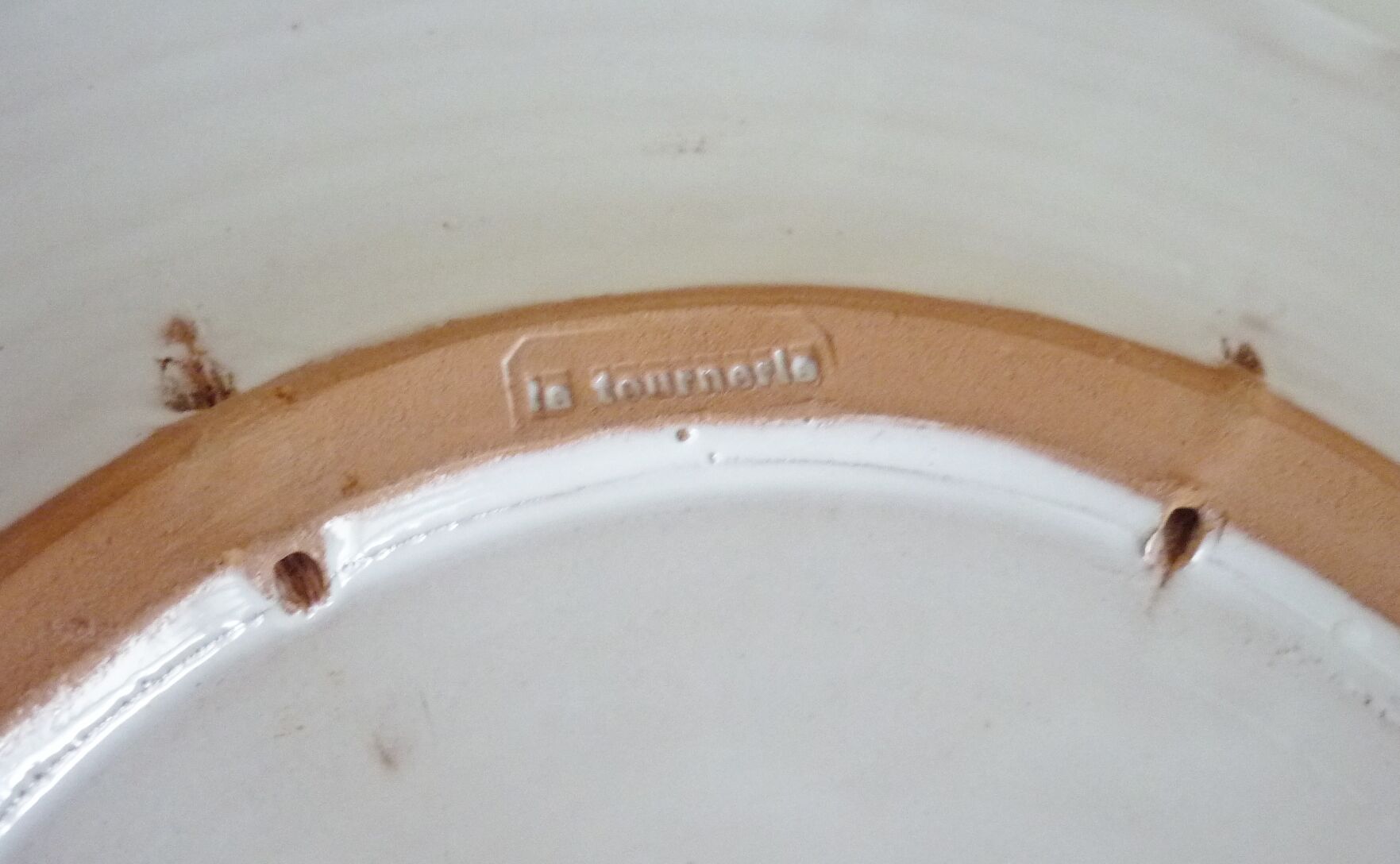 Enameled ceramic art plate, signed La Tournerie, 1960s/1970s