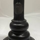 Black ceramic candlestick and escutcheon