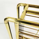 Art Deco brass newspaper rack, 1950s Germany