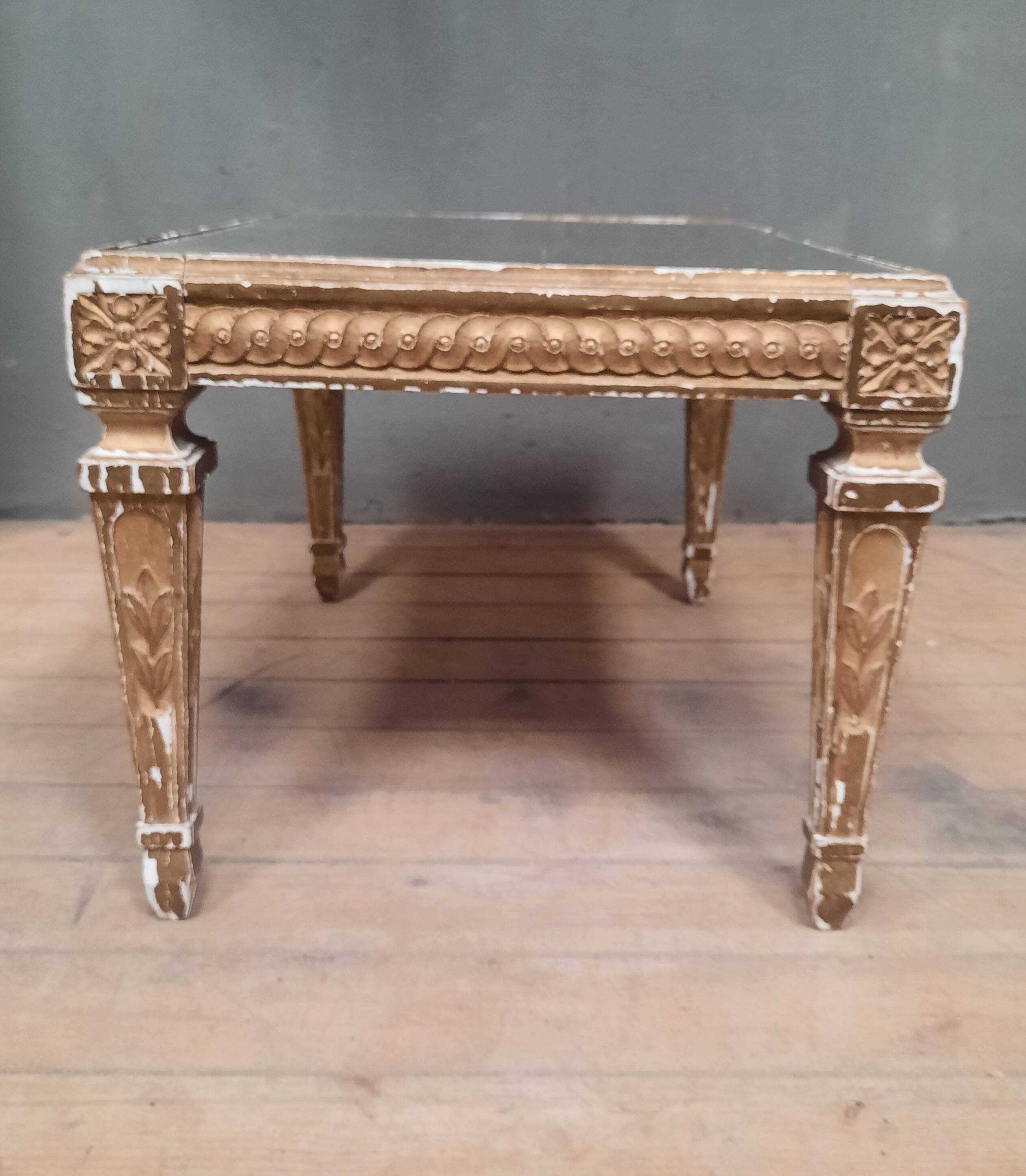 Gold coffee table in Louis XVI style