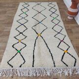 Handmade wool Berber rug 250 x 132 cm