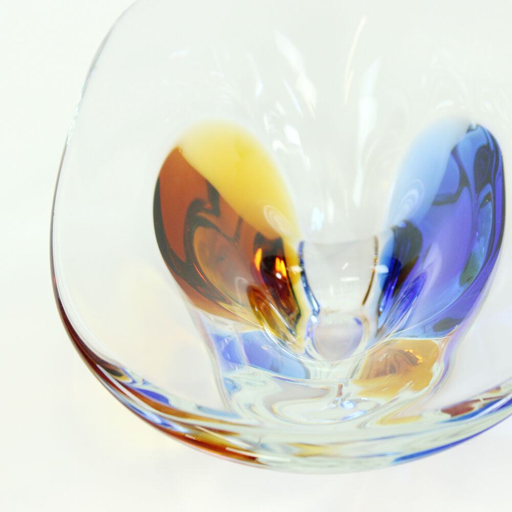 Art Glass Bowl by Frantisek Zemek for Sklarna Mstisov, 1960s