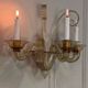 Venetian wall light in gilded Murano glass, circa 1940, set of five available.