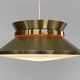 Brass colored aluminium pendant light by Carl Thore for Granhaga Metall. Sweden 1970s.