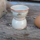 Coquetier ancient form diabolo ceramic patterns flowers