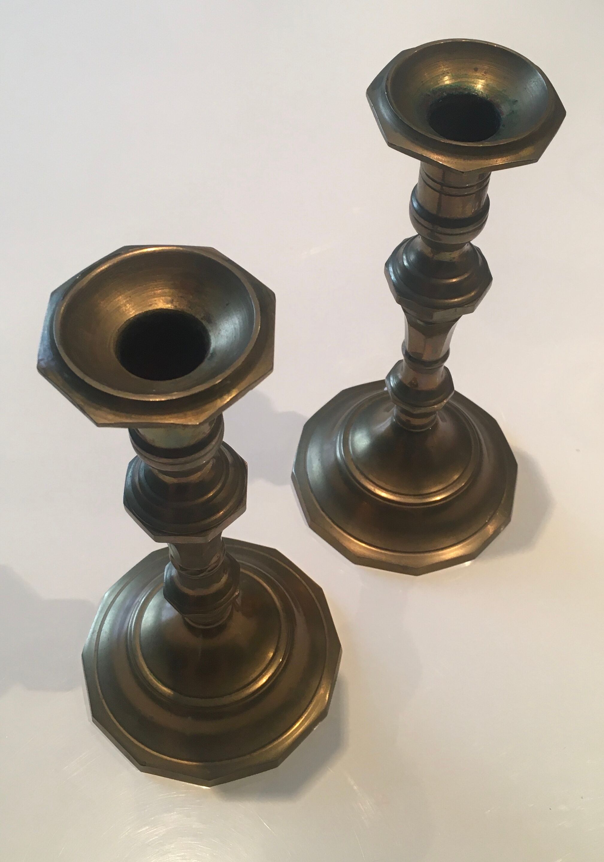 Brass candle holders