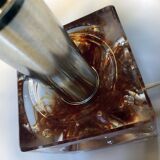 Table Lamp • Cube • Fractal Resin • Polished Steel • Chrome • 1970