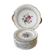 Dessert service cake dish and 12 dessert plates Digoin Sarreguemines Pamplona