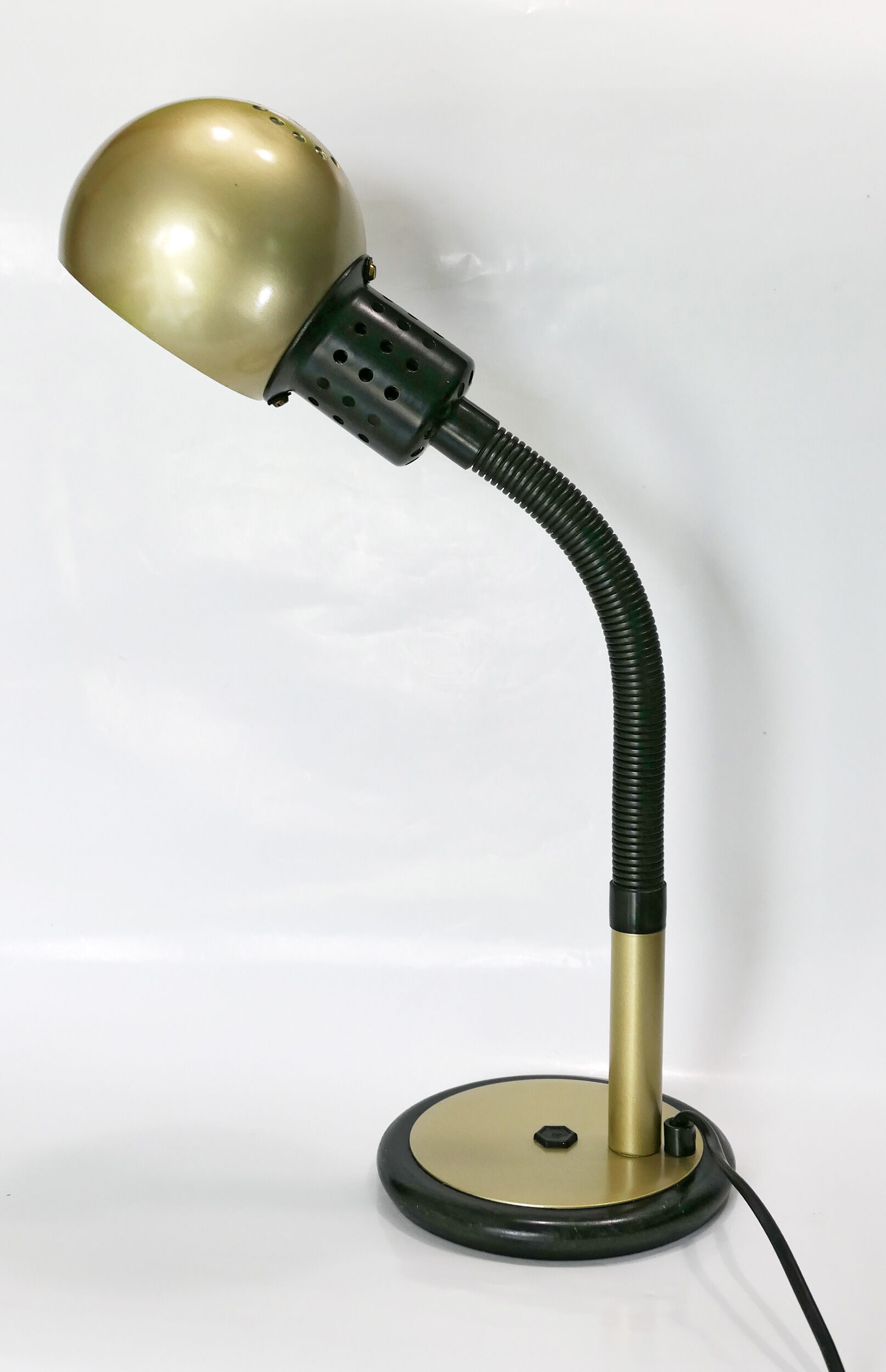 Tablle lamp or desk aluminor 1970's rare golden color