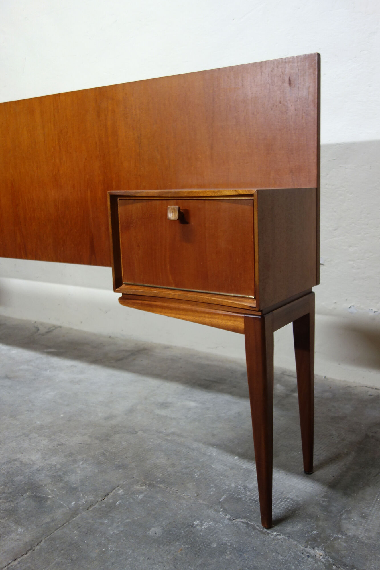 McIntosh vintage teak Scandinavian headboard, 1960