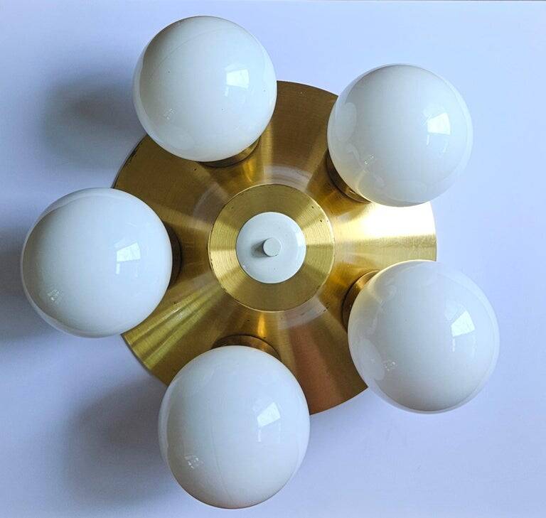 Rare Midcentury Flush Mount Sputnik, Space Age, 1970s