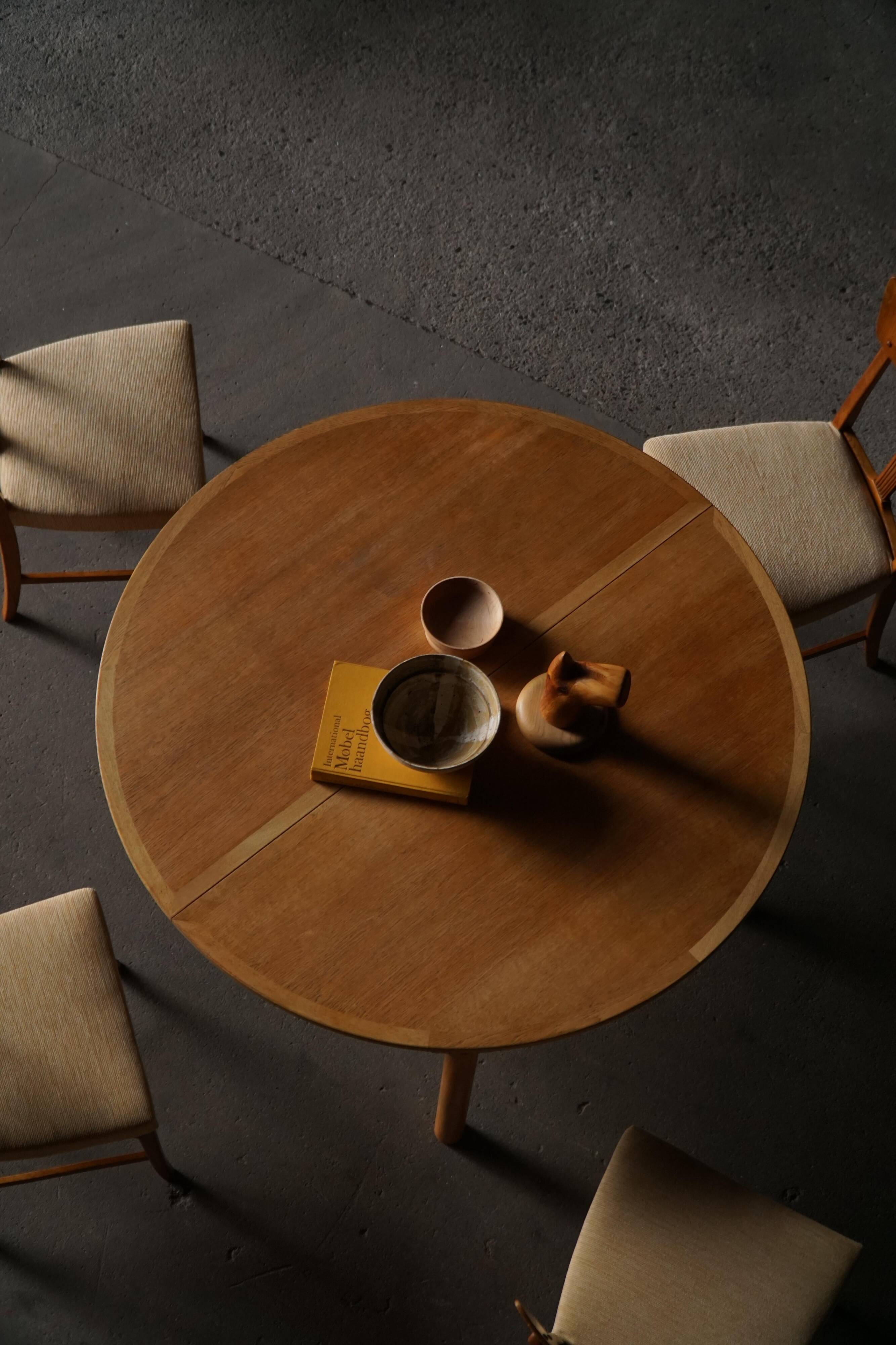 Børge Mogensen, "Øresund" dining table in oak and brass, Mid-century modern, 1950s