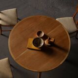 Børge Mogensen, "Øresund" dining table in oak and brass, Mid-century modern, 1950s