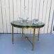 Table néoclassique marbre vert vintage