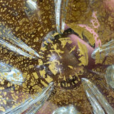 Cendrier en verre de Murano et feuille d’or par Barovier et Toso