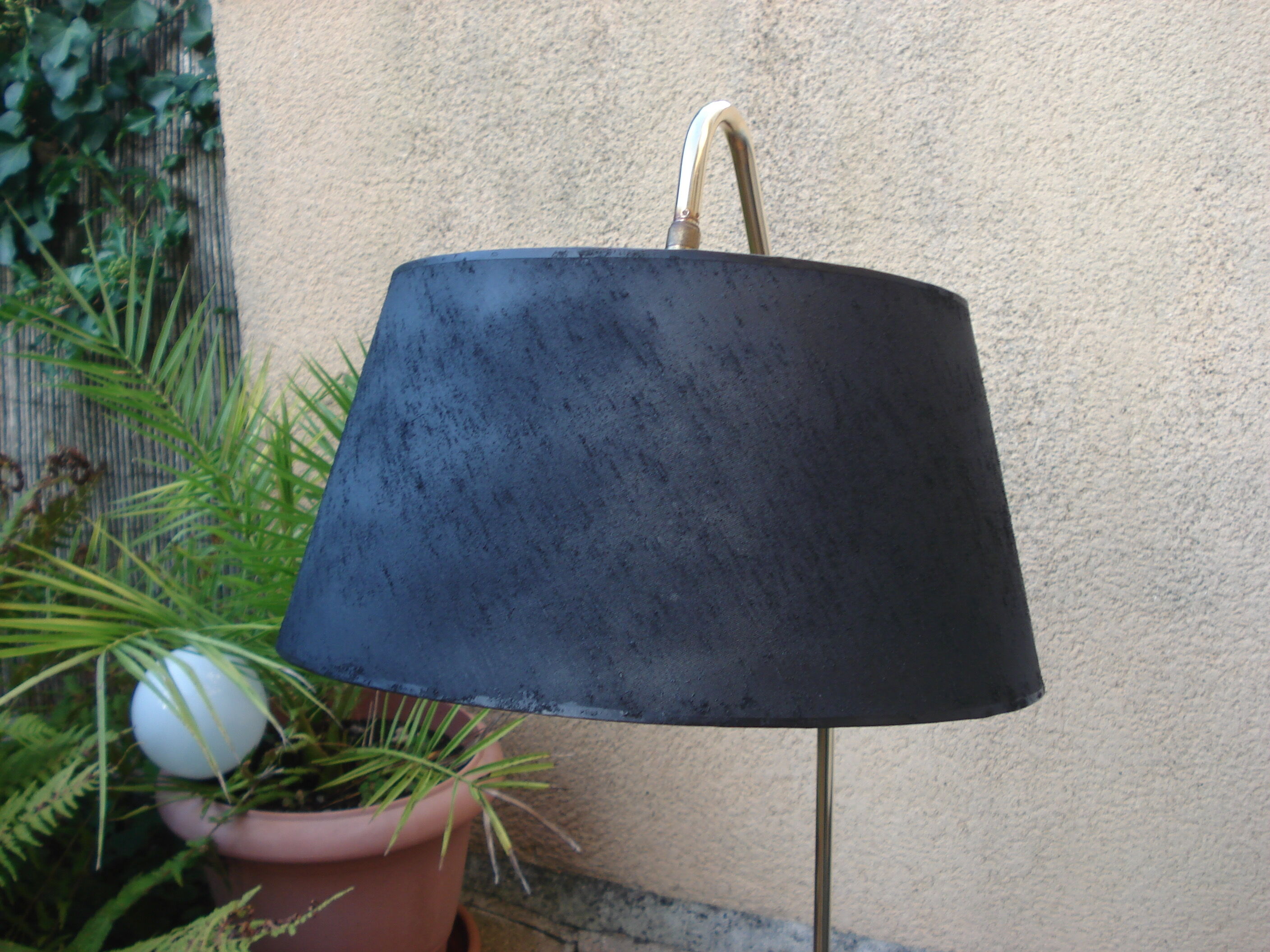 Vintage floor lamp 1960 has tablet and disc storage