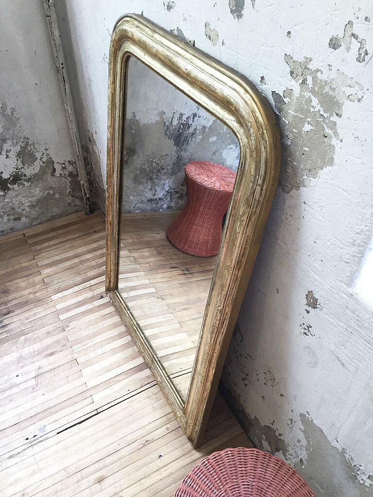 Mirror Louis Philippe flowered 75 x 109 cm