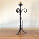 Wrought iron lamp, 2M fabric cable, conical lampshade