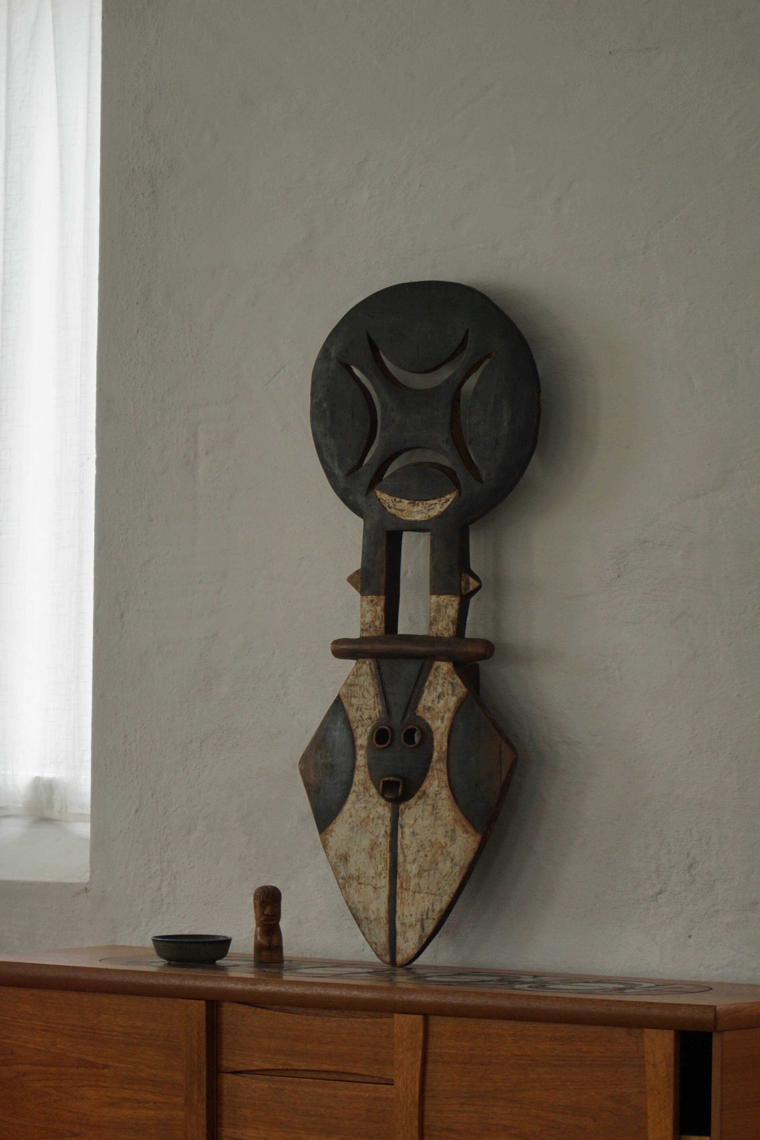 20th century, Bedu Nafana mask, carved wood, tribal art, decorative object