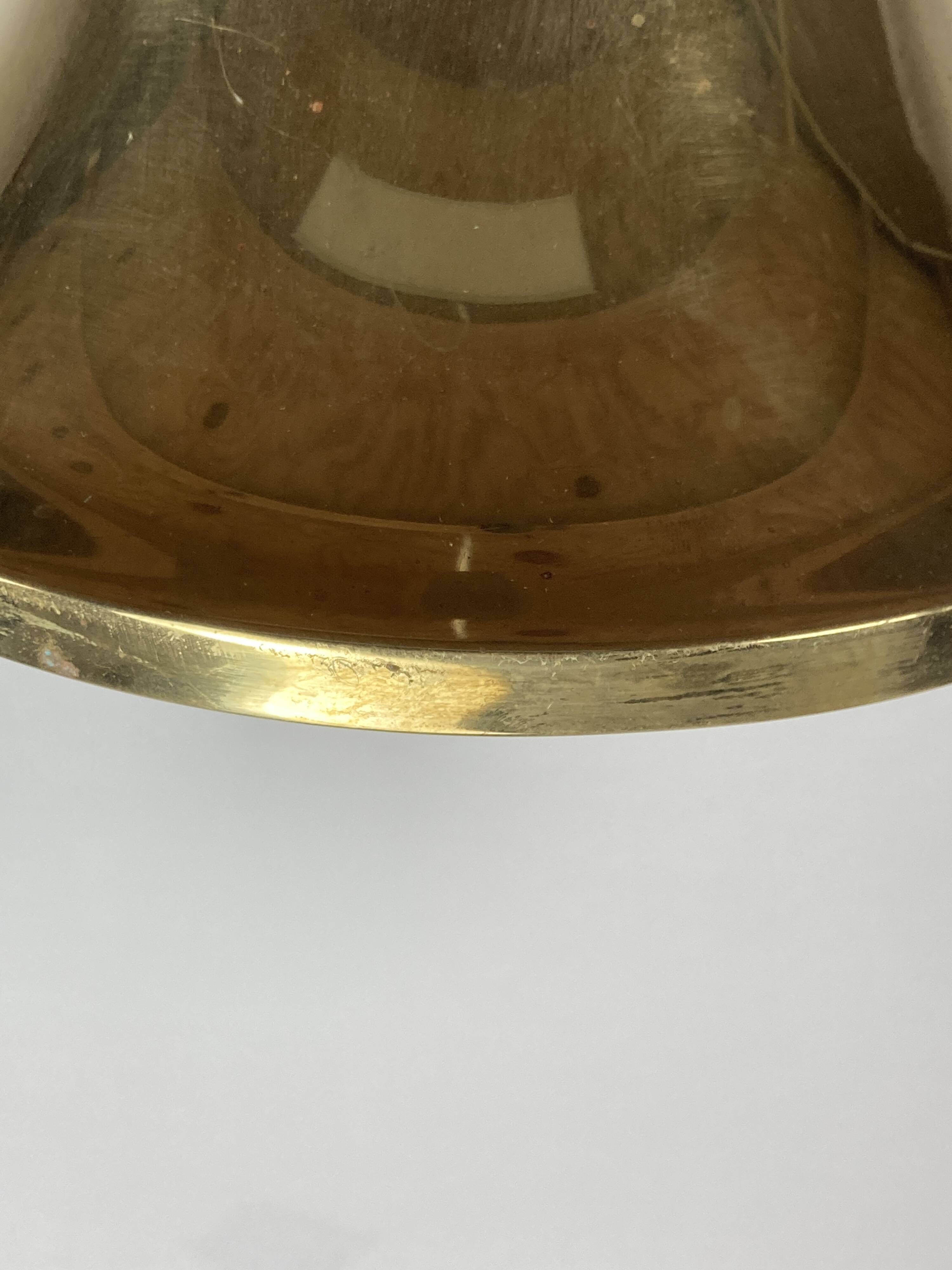 Scandinavian brass hanging pendant lamp by Hans Agne Jakobsson, Sweden 1960s