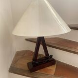 Teak lamp base