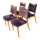 Chaises bois blond vintage années 60