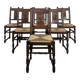 Série de 6 chaises en chêne dans l'esprit de Dudouyt