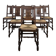 Série de 6 chaises en chêne dans l'esprit de Dudouyt