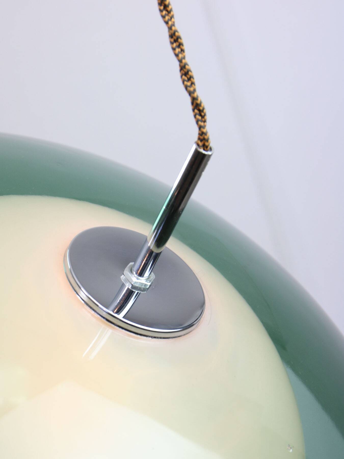 Italian Green Pendant Lamp in Plexiglass