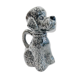 Pichet en barbotine caniche gris