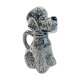Pichet en barbotine caniche gris