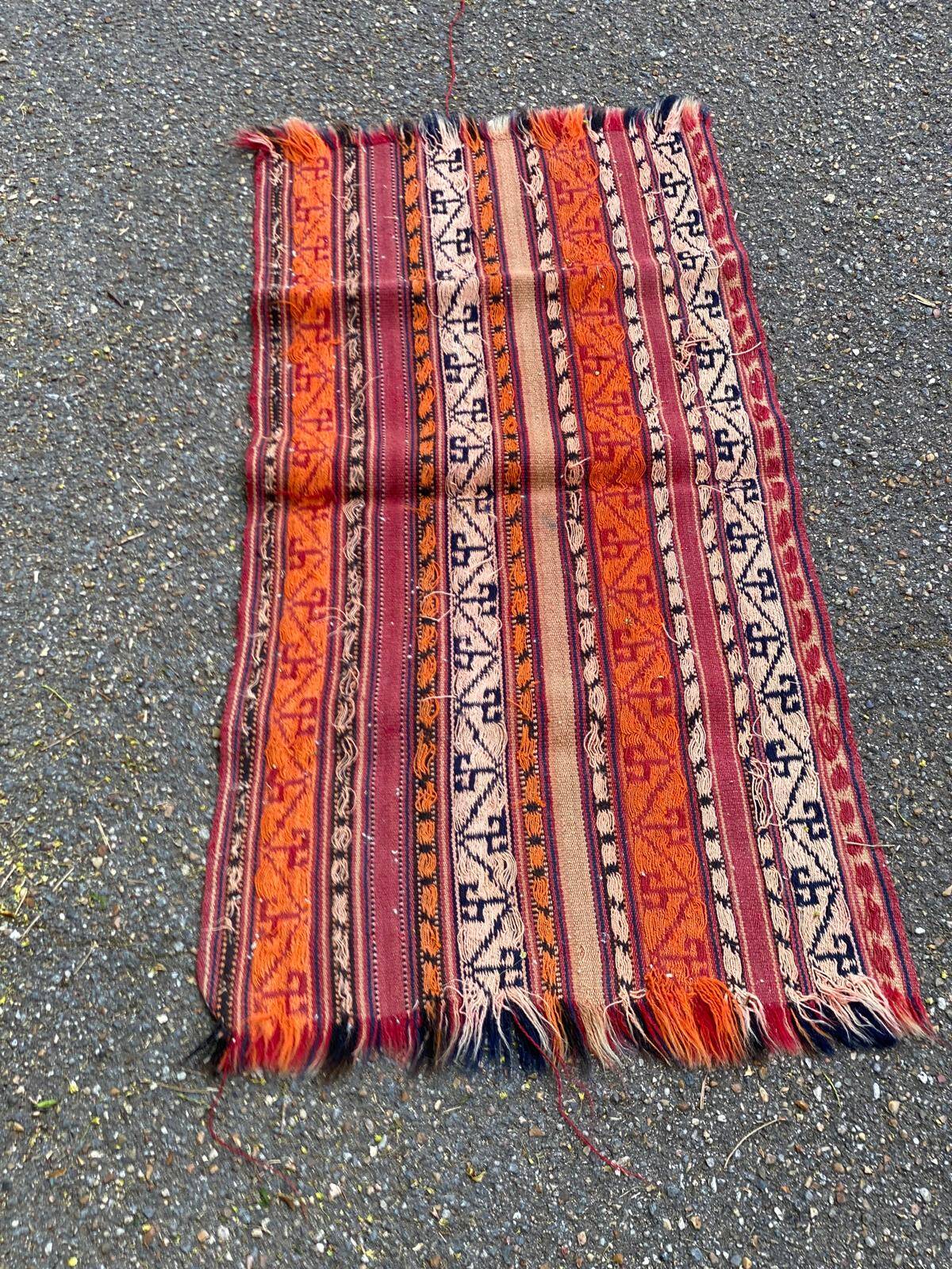 Kordi Persian rug hand-woven wool kilim 50x100cm