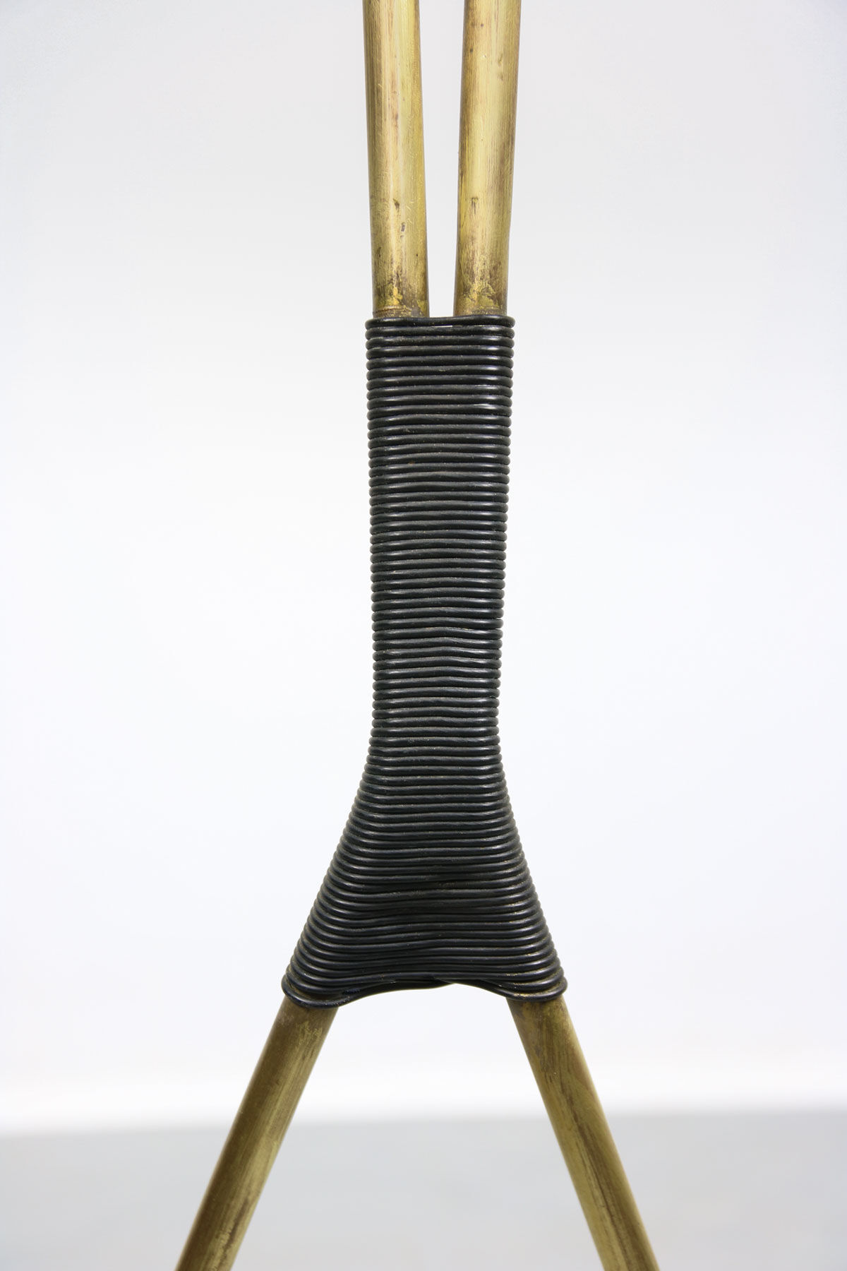 Mid-century brass floor lamp