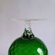 Vintage Green Glass Footed Vase