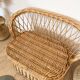 Banquette coffre en rotin - Années 70