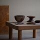 Square coffee table in solid pine with solid legs by Rainer Daumiller, mid-20th century brutalist style.