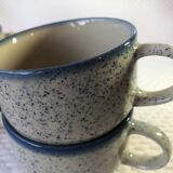 Blue glazed ceramic coffee cups