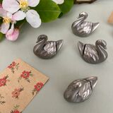 Set of 6 vintage placeholders in the shape of swans