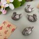 Set of 6 vintage placeholders in the shape of swans