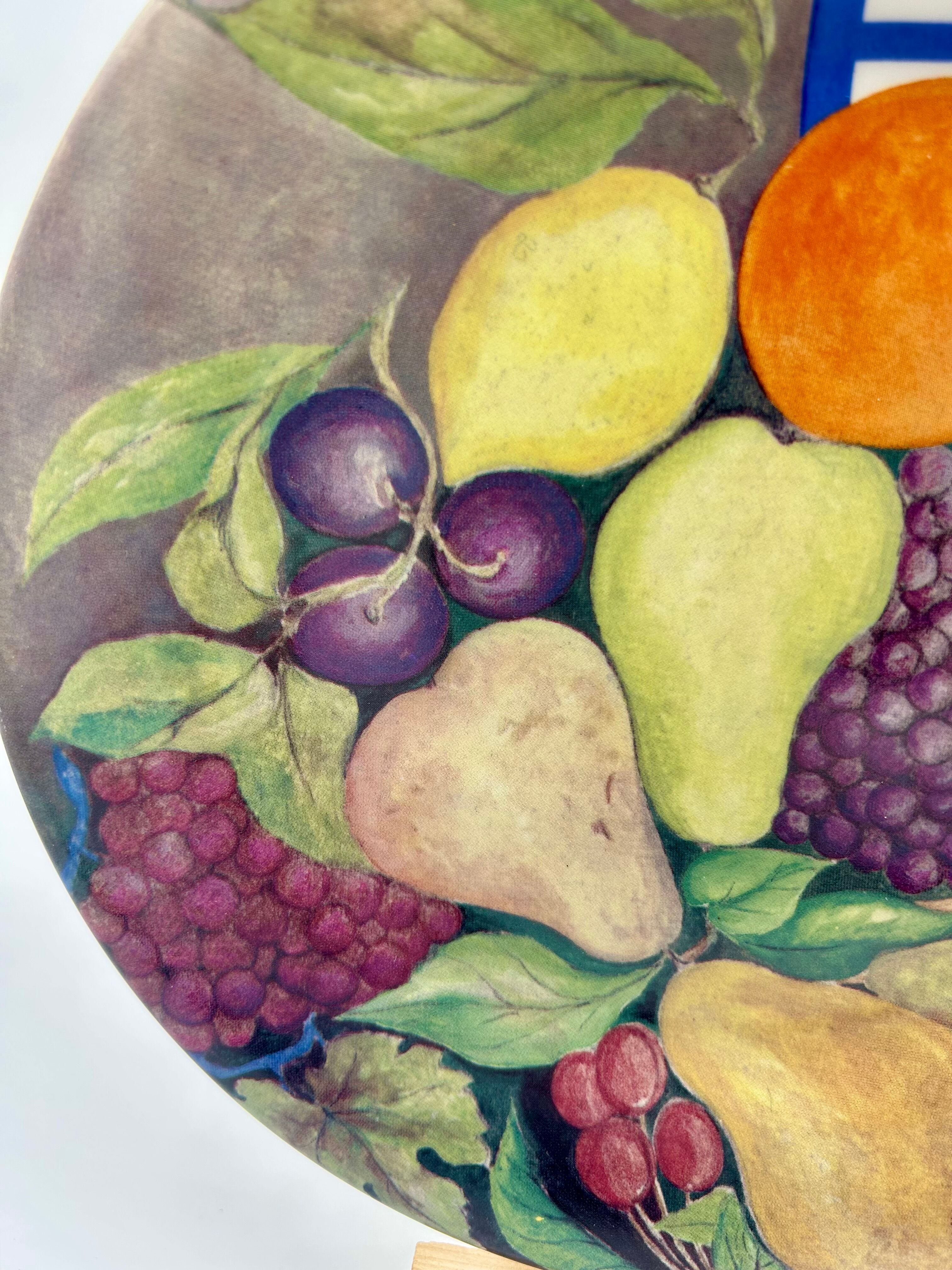 Set of 6 Gien plates “La Ronde des Fruits” – 22 cm – Original box