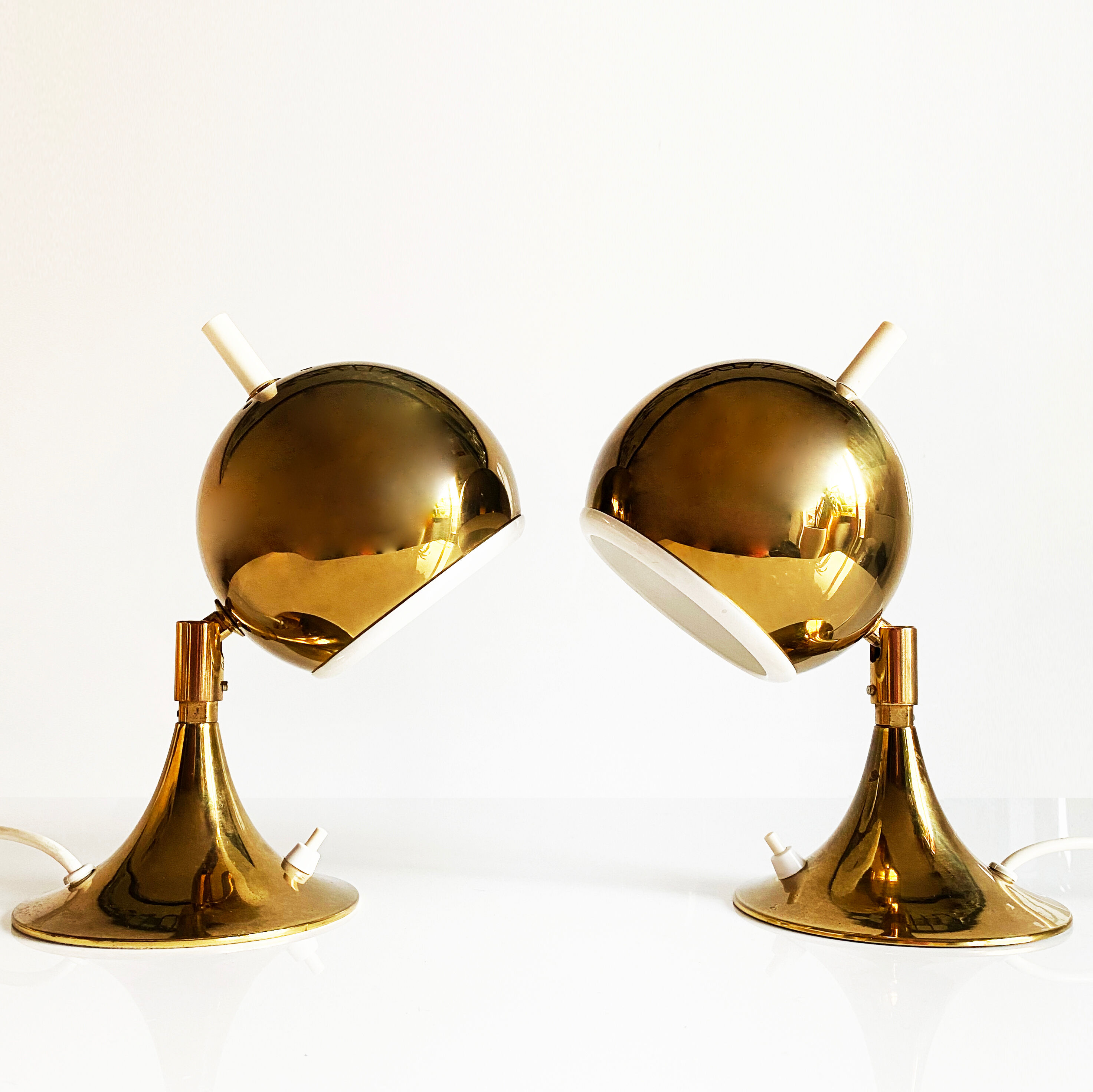 Otto Meinzzer's Space Age "Eyeball" lamps. Germany 70s