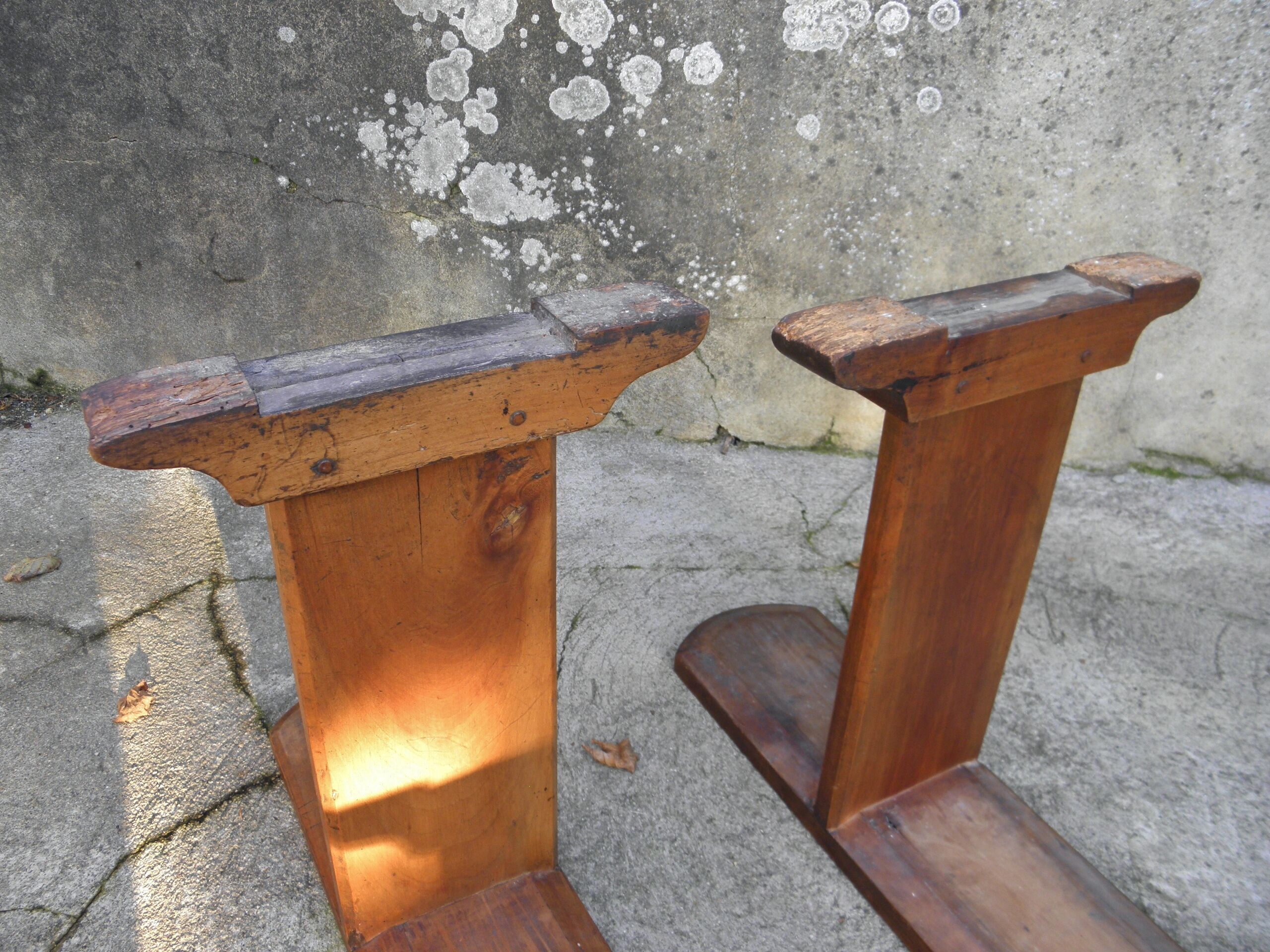 Pair of benches in cherry 220 cm